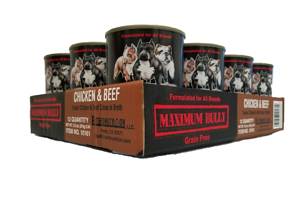 Maximum bully canned dog food top