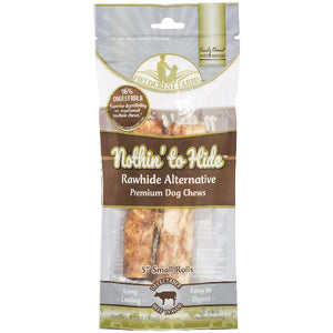 Nothin' to Hide Rawhide Alternative Beef Roll Dog Chew, Small, 2 Pack