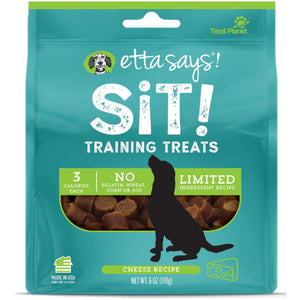 Etta Says! Sit! Training Treats Cheese Recipe Dog Treats, 6-oz bag