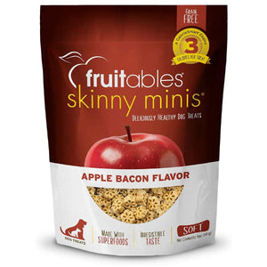 Fruitables Skinny Minis Apple Bacon Flavor Soft & Chewy Dog Treats, 5-oz Bag
