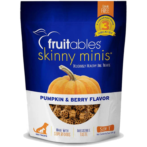 Fruitables Skinny Minis Pumpkin & Berry Flavor Soft & Chewy Dog Treats, 5-oz