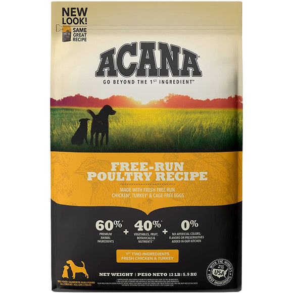 ACANA Free-Run Poultry Recipe Dry Dog Food, 13-lb