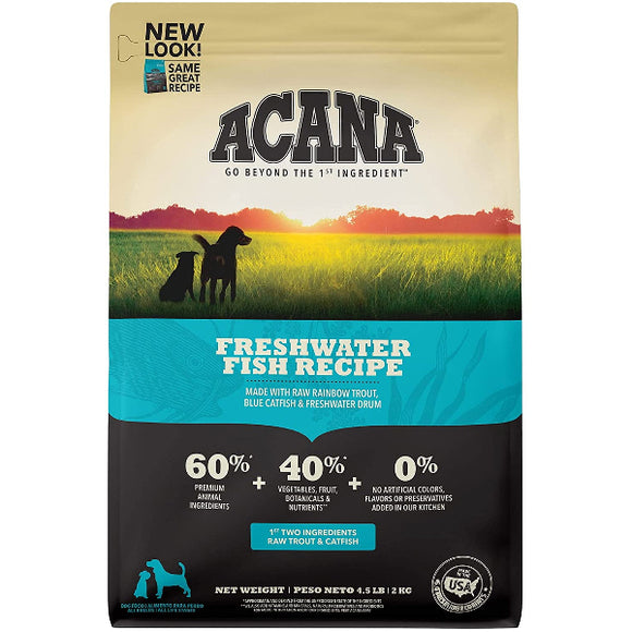 ACANA Freshwater Fish Formula Dry Dog Food, 4.5-lb