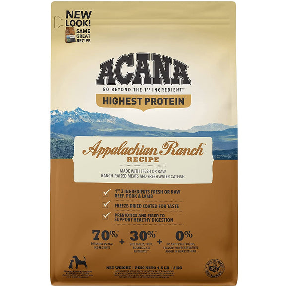 Acana Regional Appalachian Ranch Grain-Free Dog Food, 4.5-lb