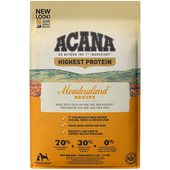 Acana Regional Meadowland Grain-Free Dog Food, 13-lb