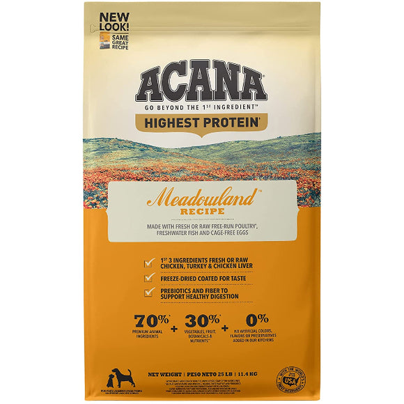 Acana Regional Meadowland Grain-Free Dog Food, 25-lb