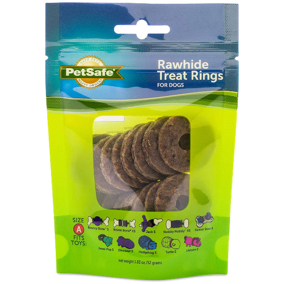 Busy Buddy Natural Rawhide Rings Dog Treats, Size A