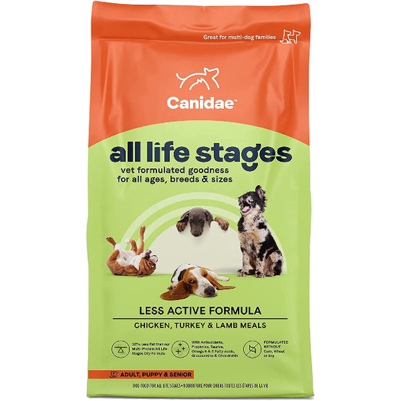 Canidae All Life Stages Platinum For Less Active Dogs, 15-lb