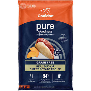 CANIDAE Grain-Free PURE Duck & Sweet Potato Recipe Dry Dog Food, 24-lb