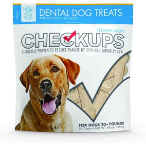 Checkups Dental Dog Treats, 24 Count