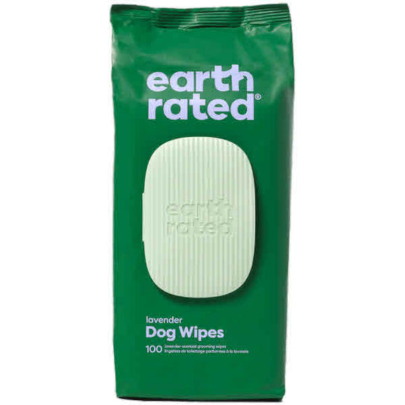 Earth Rated Plant-Based Grooming Wipes, Scented, 100 count