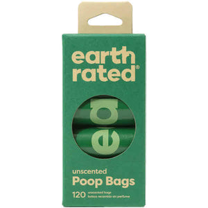 Earth Rated Poop Bags Refill, Unscented, 120 Pack