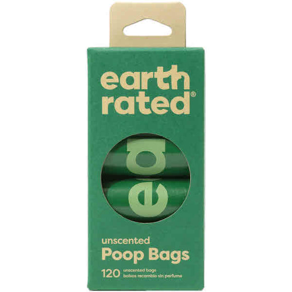 Earth Rated Poop Bags Refill, Unscented, 120 Pack