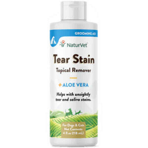 NaturVet Tear Stain Remover Dog & Cat Topical Liquid, 4-oz Bottle