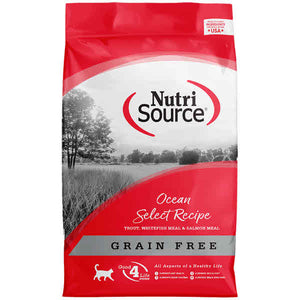 NutriSource Cat Ocean Grain Free Trout Dry Food, 12-lb