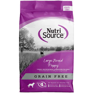 NutriSource Dog Dry Food Puppy Large Breed Grain Free Turkey & Whitefish, 12-lb