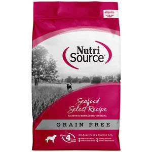 NutriSource Dog Dry Food Seafood Select Grain Free Salmon, 26-lb