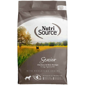 NutriSource Dog Dry Food Senior Chicken & Rice, 26-lb