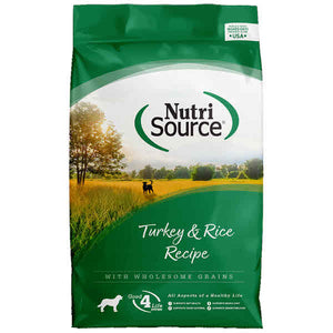 Nutrisource Dog Dry Food Turkey & Rice, 15-lb