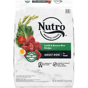 Nutro Natural Choice Adult Lamb & Brown Rice Recipe Dry Dog Food, 12-lb