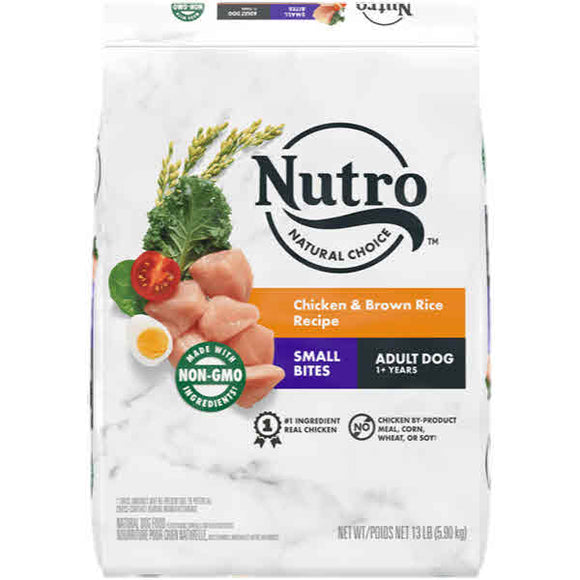 Nutro Wholesome Essentials Small Breed Adult Chicken & Brown Rice Recipe Dry Dog Food, 13-lb