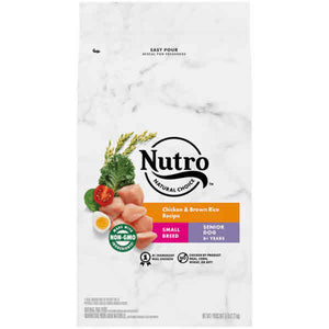 Nutro Wholesome Essentials Small Breed Senior Chicken & Brown Rice Recipe Dry Dog Food, 5-lb