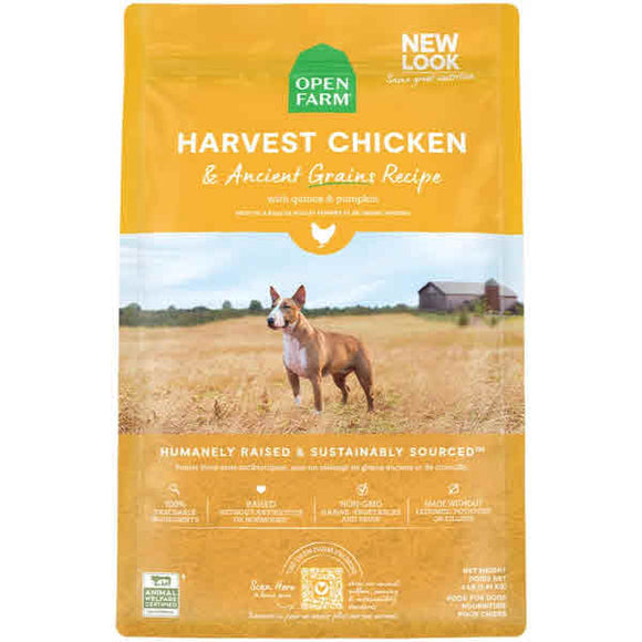 Open Farm Harvest Chicken & Ancient Grains Dry Dog Food, 4-lb