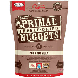 Primal Pork Formula Nuggets Raw Freeze-Dried Dog Food, 14-oz