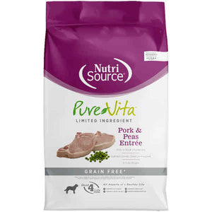 Pure Vita Dog Dry Food Grain Free Pork & Peas, 25-lb