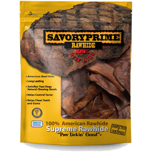 Savory Prime Beef Rawhide Chips Dog Treats, 1-lb