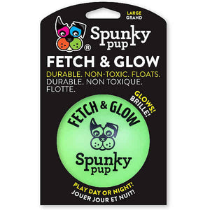 Spunky Pup Fetch & Glow Ball Dog Toy, Large