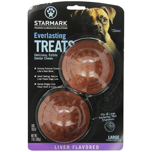 Starmark Everlasting Liver Flavored Dental Dog Treats, Large, 2 Pack