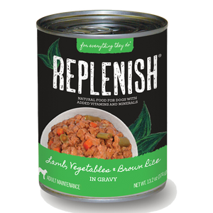 Replenish Lamb, Vegetables & Brown Rice in Gravy Can Dog Food (12 Pack)