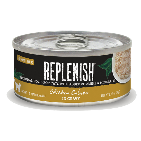 Replenish Chicken Entree in Gravy Cat Can Food (24 Pack)