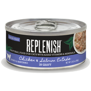 Replenish Chicken & Salmon Entree in Gravy Cat Can Food (24 Pack)
