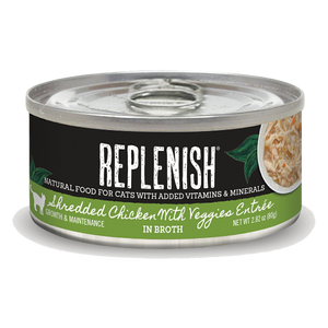 Replenish Shredded Chicken with Veggies Entree Cat Can Food (24 Pack)