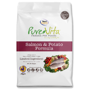Pure Vita Dog Dry Salmon & Potato, 15-lb