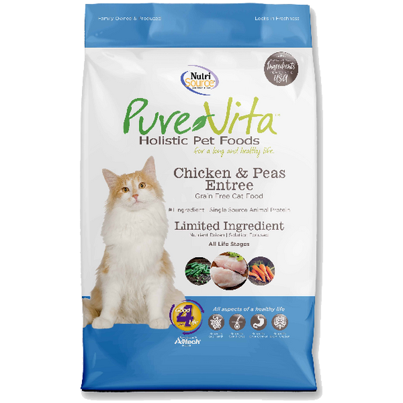 Pure Vita Cat Dry Grain Free Chicken, 15-lb