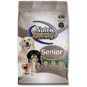 NutriSource Dog Dry Senior Chicken & Rice, 15-lb