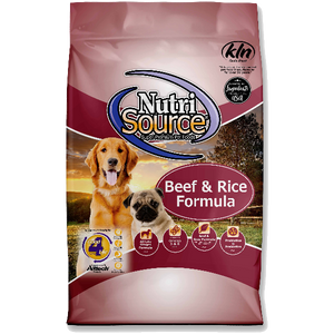 NutriSource Dog Dry Beef & Brown Rice, 26-lb