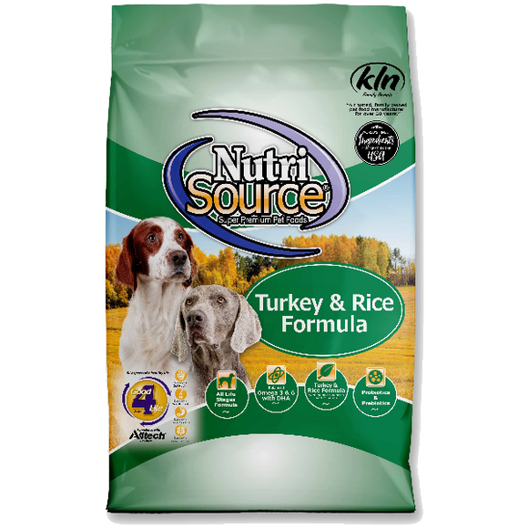 Nutrisource Dog Dry Turkey & Rice, 15-lb