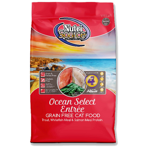 NutriSource Cat Dry Ocean Grain Free Trout, 15-lb