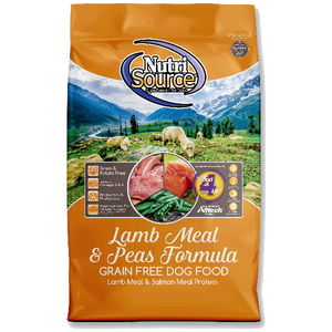 NutriSource Dog Dry Grain Free Lamb & Peas, 26-lb