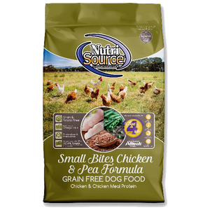 NutriSource Dog Dry Small Bite Grain Free Chicken & Peas, 15-lb
