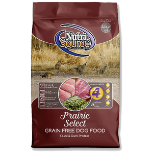 NutriSource Dog Dry Prairie Grain Free Quail Duck & Turkey, 26-lb