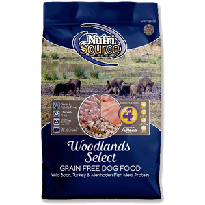 NutriSource Dog Dry Woodlands Grain Free Boar & Turkey, 26-lb