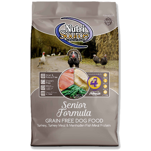 NutriSource Dog Dry Senior Grain Free Turkey & Whitefish, 30-lb