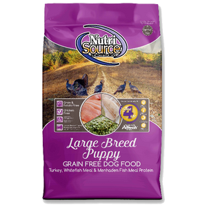 NutriSource Dog Dry Puppy Large Breed Grain Free Turkey & Whitefish, 30-lb