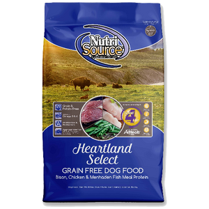 NutriSource Dog Dry Grain Free Heartland Bison, Chicken & Fish, 30-lb