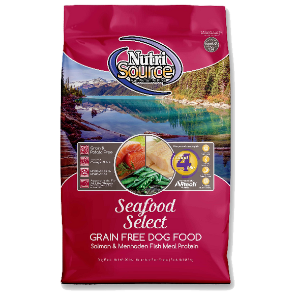 NutriSource Dog Dry Seafood Select Grain Free Salmon, 26-lb